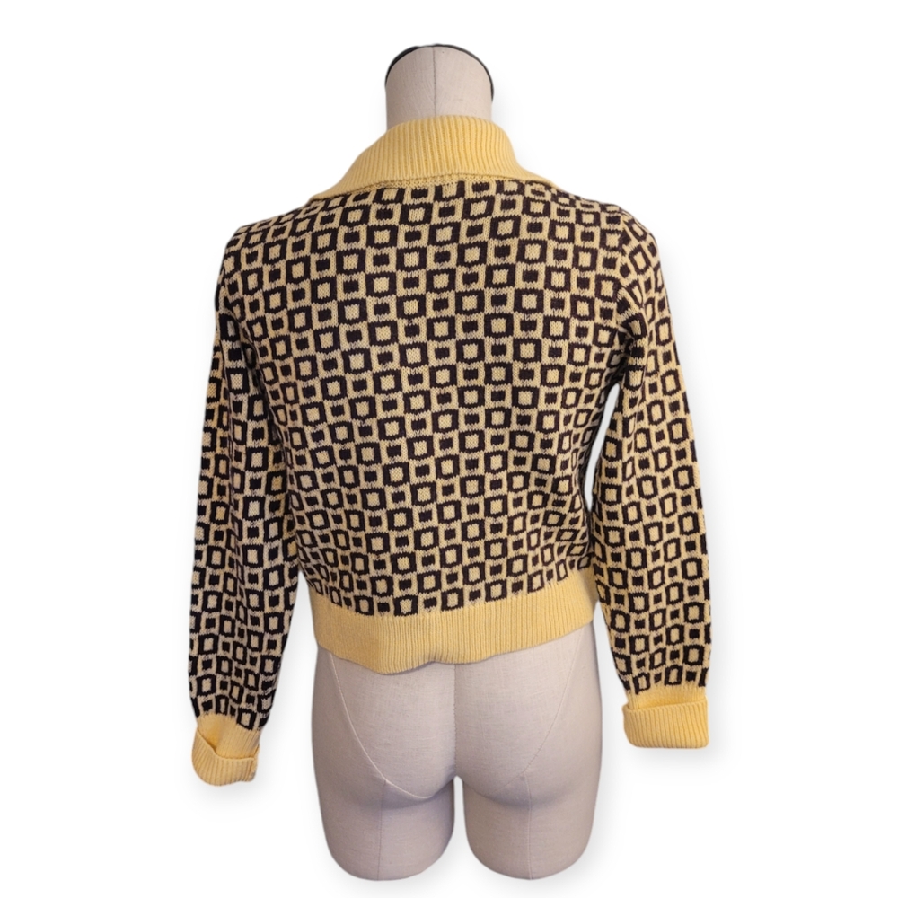 Knit Crop Button-Down Cardigan - image 2